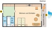 Doppelzimmer Komfort Appartement Baldrian